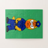 Puzzle Police de Pachycéphalosaure. (Horizontal)