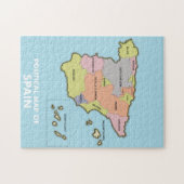 Puzzle Political map of Spain. (Horizontal)