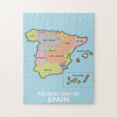 Puzzle Political map of Spain. (Vertical)