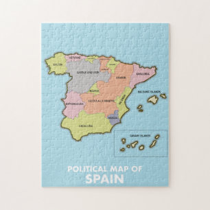 Puzzle Political map of Spain.