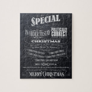 Puzzle Politically Incorrect Correct Chalk Christmas - I