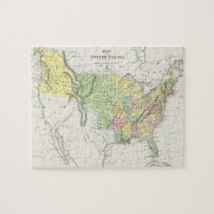 Puzzle Politique vintage de la carte des États-Unis (1833
