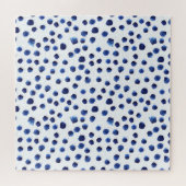 Puzzle Polka Bleue : Aquarelle Point sans joint. (Horizontal)