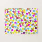 Puzzle Polka-Dots colorés sur blanc (Horizontal)