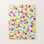 Puzzle Polka-Dots colorés sur blanc (Vertical)