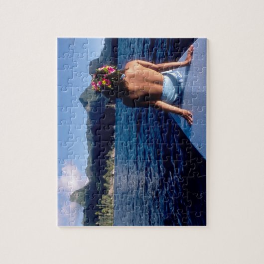 Puzzle Polynésie française, Moorea. Femme qui aime la vue (Vertical)