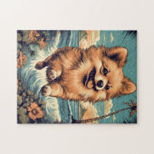 Puzzle Poméranien à la plage (Horizontal)