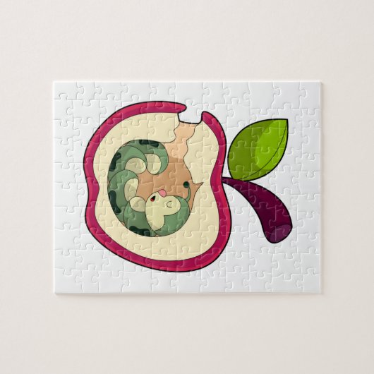 Puzzle Pomme à bec à chenille (Horizontal)