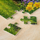 Puzzle Pomme rouge dans le jardin de fleurs (Côté)