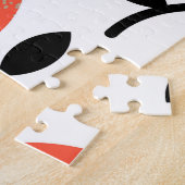Puzzle Pommes rouges : Motif texturé doré. (Côté)
