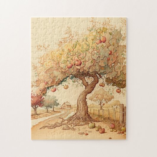 Puzzle Pommier nostalgique en automne (Vertical)