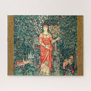 PUZZLE POMONA TENANT DES FRUITS EN VERDURE, ANIMAUX FORES
