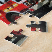 Puzzle Pompe à incendie devant la caserne de pompiers (Côté)