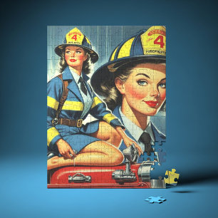 Puzzle Pompier féminin vintage