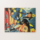 Puzzle Pompier féminin vintage (Horizontal)