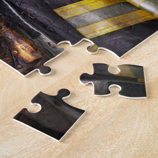 Puzzle Pompier - porté et utilisé (Côté)