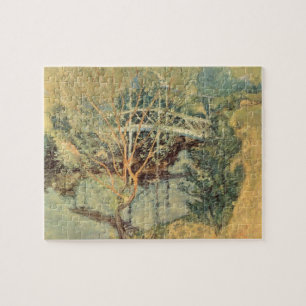 Puzzle Pont blanc par Twachtman, Impressionnisme ancien