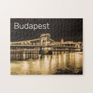 Puzzle Pont Chaîne Budapest Hongrie Retro Nuit Vintage