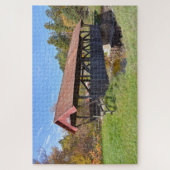 Puzzle Pont couvert au hasard, affiche du Vermont (Vertical)