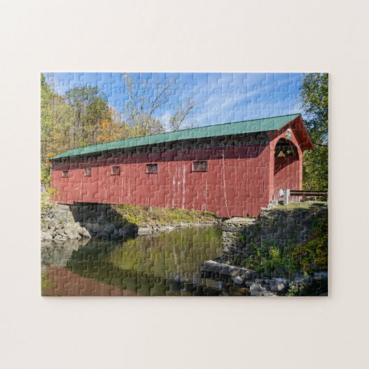 Puzzle Pont couvert d'Arlington dans le Vermont (Horizontal)