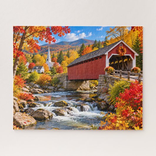 Puzzle Pont couvert d'automne (Horizontal)