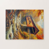 Puzzle pont couvert d'automne classique (Horizontal)
