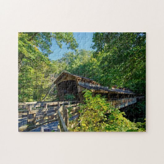 Puzzle Pont couvert de l'Ohio. (Horizontal)