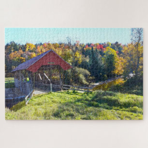 Puzzle Pont couvert de Randall en automne, Vermont