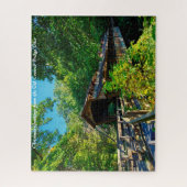 Puzzle Pont couvert Ohio.voeux de Noël (Vertical)