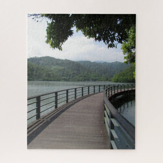 Puzzle Pont cyclable sur l'eau (Vertical)