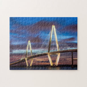 Puzzle Pont d'Arthur Ravenel la nuit