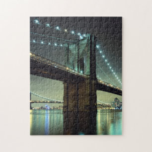 Puzzle Pont de Brooklyn au pont de Manhattan de nuit