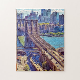 Puzzle Pont de Brooklyn New York City Skyline décoration