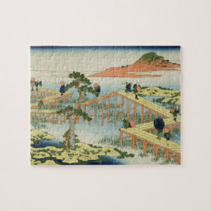 Puzzle Pont de huit parts, province de Mucawa, Japon,