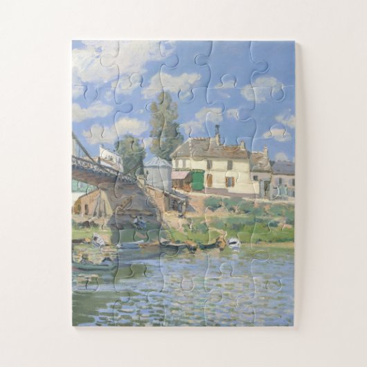 Puzzle Pont de Villeneu par Sisley Impressionist Paint (Vertical)