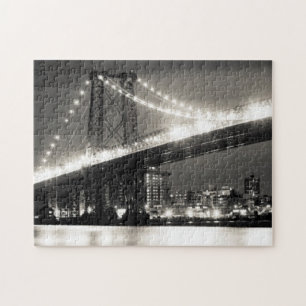 Puzzle Pont de Williamsburg à New York City la nuit