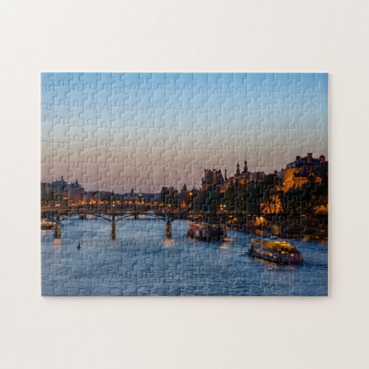 Puzzle Pont des arts à la tombée de la nuit - Paris, Fran (Horizontal)