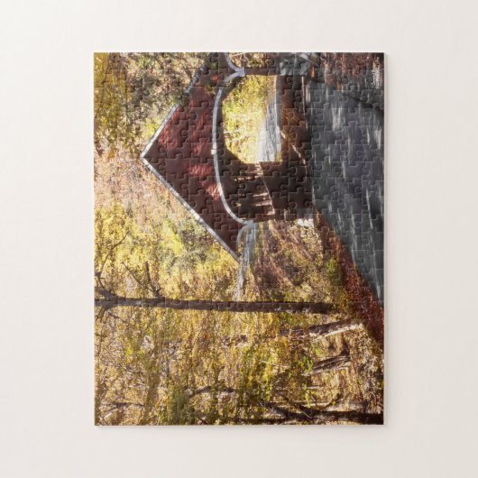 Puzzle Pont du New Hampshire Beau paysage d'automne autom (Vertical)