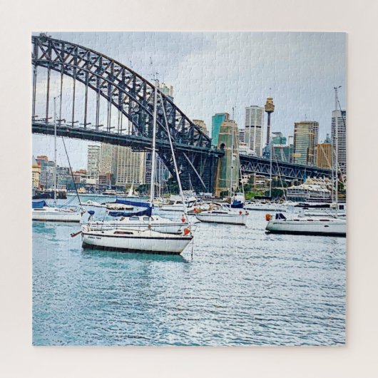 Puzzle Pont du port de Sydney avec yachts (Vertical)