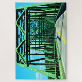 Puzzle Pont en acier vert (Vertical)