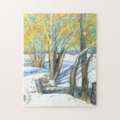 Puzzle pont en hiver (Vertical)