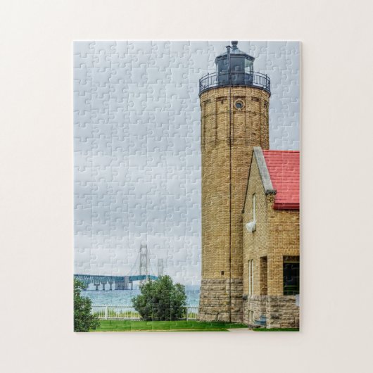 Puzzle Pont Mackinac et phare (Vertical)