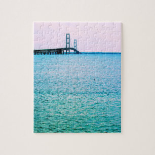Puzzle Pont Mackinac - Lac Michigan - 8x10 - 110 pcs.