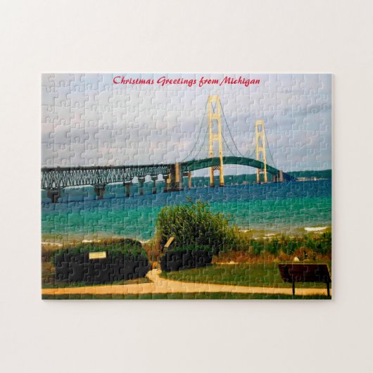 Puzzle Pont Mackinac Michigan. (Horizontal)