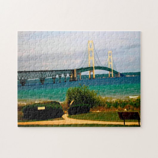 Puzzle Pont Mackinac Michigan. (Horizontal)