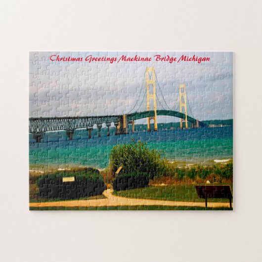 Puzzle Pont Mackinac Michigan. (Horizontal)