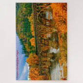 Puzzle Pont Oregon.voeux de Noël (Vertical)