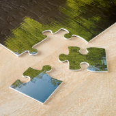 Puzzle Pont rond gris sur une rivière dans la forêt (Côté)