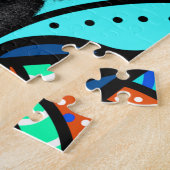 Puzzle Ponytail en Puff, Beauté naturelle, Abstrait bleu (Côté)