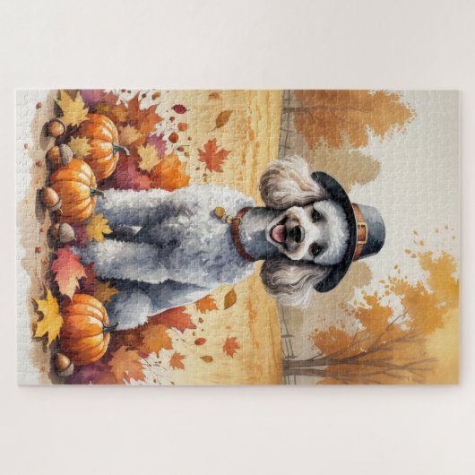 Puzzle Poodé En Automne Feuille L'Art Thanksgiving (Horizontal)